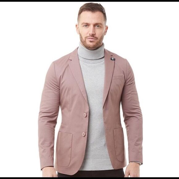 Ted Baker London dusky pink single breasted blazer